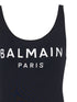 logo-print scoop-back swimsuit
